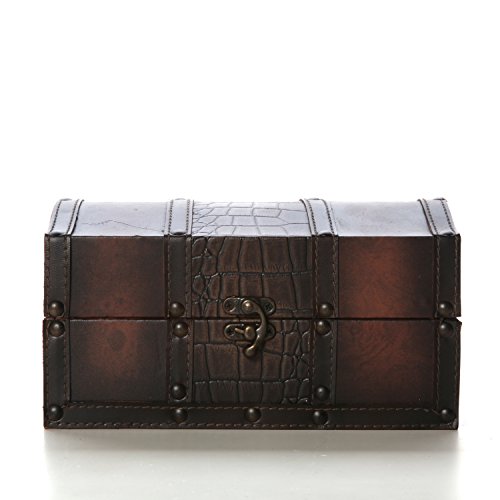 Hosley Decorative Wooden Storage Box With Leather Clasp 9 Inch Long. Ideal Gift For Wedding Special Occasion Study Home Den Dorm Spa Aromatherapy Settings Memories O4 #TOP4