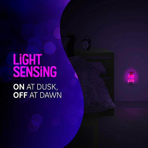 Dreamworks Trolls Poppy Led Night Light, Trolls World Tour, Plug-In, Dusk To Dawn, Ul-Listed, Pink Glow, Ideal For Bedroom, Nursery, Bathroom, 43741 #TOP1