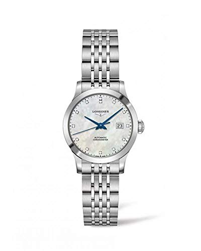 Longines Record Automatic Mother of Pearl Diamond Dial Ladies Watch L23214876