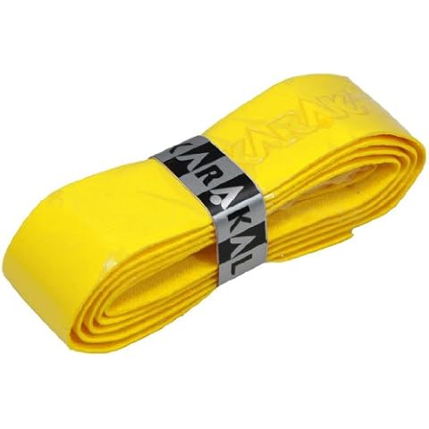 Karakal PU Supergrip Replacement Racquet Grip - Tennis/Badminton/Squash (Yellow, 6 x Grips) Cover