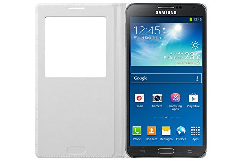 Samsung EF-CN900BW Clear Cover Etui avec Zone Transparente pour Samsung Galaxy Note 3 Blanc