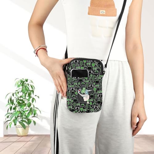G2TUP Bolsa tiracolo Frankenstein & Bride Frankenstein para presente para casais, monstros de terror