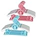 TIMESETL 20er Kleiderbügel Mitwachsend Kinderkleiderbügel, 27-37cm Verstellbar Kleiderbügel Platzsparend mit Stapelbaren Bärchen-Haken rutschfeste Kleiderbügel für Babys und Kleinkinder, Rosa/Blau