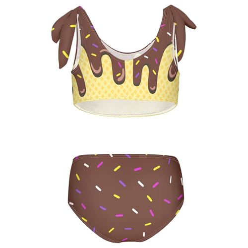 Image of Girls Tankini Swimsuit Bathing Suit Two Piece Bikini Summer Beach Swimwear with Adjustable Strap 3-12 Years