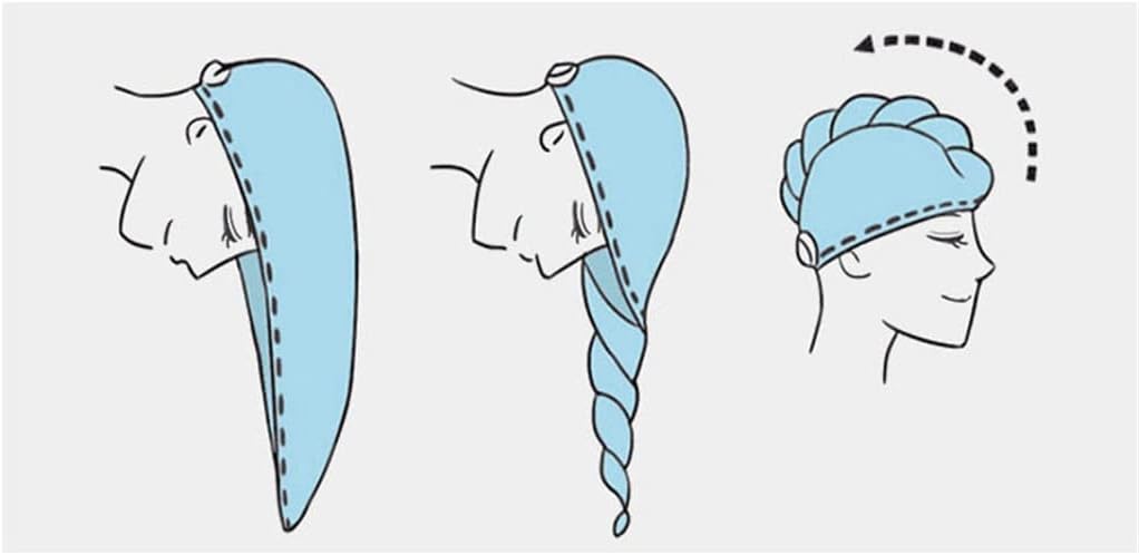 Hair Drying Cap Strong Water Absorbent Female Shower Cap Washing Hair Quick-Drying Dry Hair Towel(D)