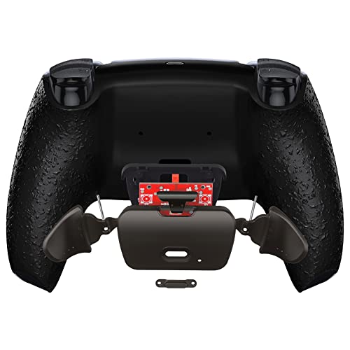 Image of eXtremeRate Textured Black Real Metal Buttons (RMB) Version Rise 2.0 Remap Kit for PS5 Controller BDM 010 020, Upgrade Board & Redesigned Back Shell & Programable Back Buttons Set for PS5 Controller