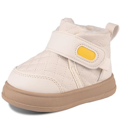 Charrost Baby Toddler Boy Girl Snow Winter boots Size 5 Toddler Ankle boots 12-18Months Waterproof&Water-resistant Warm Wide Barefoot Girls Boys Infant Black Winter shoes2