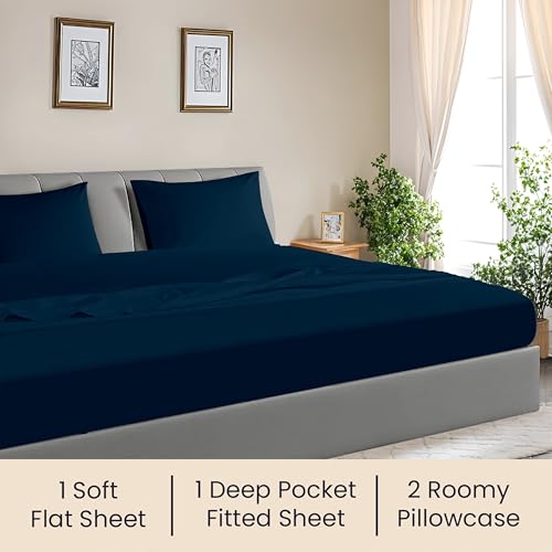 Image of SGI bedding 108 inchx108 inch 4 Pc Alaskan King Sheet Set 600 TC 15 inch Deep, Teal