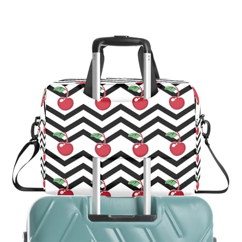 Bolso para portátil patrón Retro Fruit Chevron 16 pulg. miniatura 6