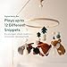 The Peanutshell Crib Mobile for Boys or Girls - Wooden Musical Baby Crib Mobile with 12 Lullabies, Western Woods Baby Western Woods Nursery Decor