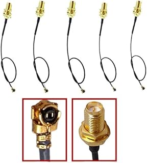 Circe-eu RF U.FL (IPEX/IPX) Mini PCI to RP-SMA Female Pigtail Antenna Wifi Coaxial Low Loss Cable, Length 6" /15CM,Pack of 5