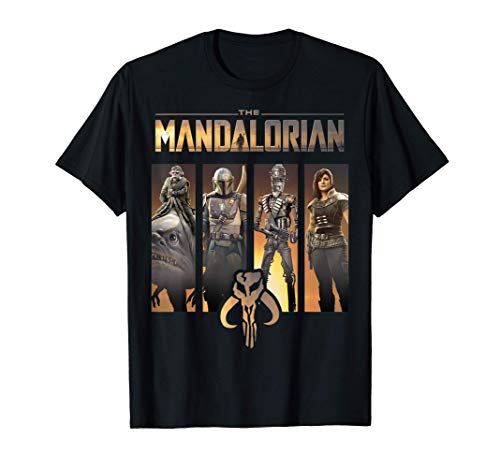 Star Wars The Mandalorian Group Line Up T-Shirt