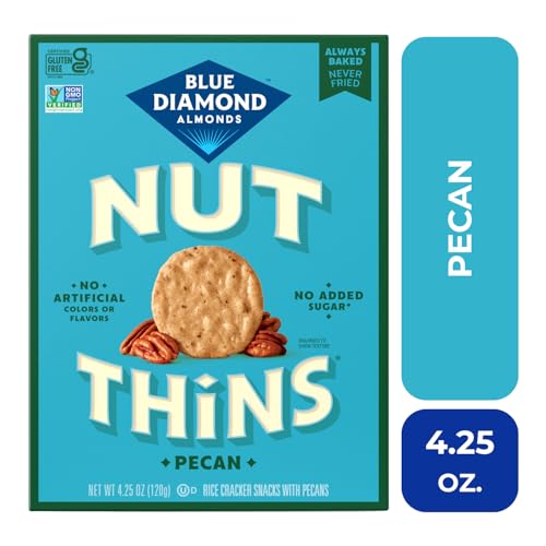 Image of Blue Diamond Almonds Pecan Nut-Thins Cracker Crisps, 4.25 Ounce (Pack of 12)