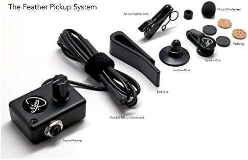 Myers Pickups The Feather Clay Flute Pickup with Flexible Micro-Gooseneck