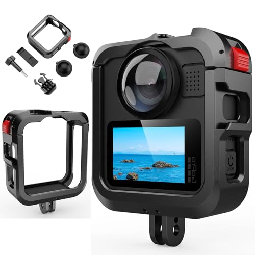 Taoricup GoPro Max2 対応 フレーム ブラケット 保護ケース GoPro Max 2 対応 ラビットケージ アクセサリー アクションカメラ アルミ合金フレーム 落下防止 傷防止 金属製保護ケース