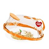 Henlisen Microwave Splatter Cover for Food: 10'' Clear Microwave Cover with Water Steamer and Handle, BPA Free & Dishwasher Safe Splatter Guard...