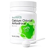 Calcium Chloride Anhydrous, 500g Lab Grade, Calcium Chloride Powder for Laboratory, for DIY Drying Agent Packet, Ideal for Snow Melter