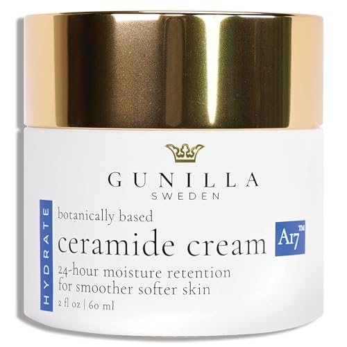 GUNILLA Deep Skin Moisturizer + Advanced Ceramides | Anti Aging, All-Day Hydration, 15 Soothing Botanicals, VIT-C, E, Zinc, 60% Super Aloe, Spa-Grade (2oz 60 Day) Made in USA