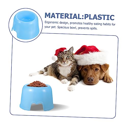 SEWOART Plastik Hundenapf Rund Robust Mit Großem Fassungsvermögen Aus Strapazierfähigem Kunststoff in Blau Für Hunde Und Katzen Haustierfütterung