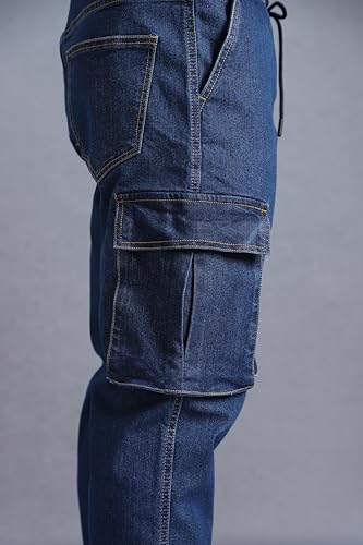 Image of INKD Men's Regular Fit Joggers - Mid -Rise | Cotton Blend | Stretchable Fabric| Elasticated Waistband | Jeans for Men (Available in Plus Sizes)