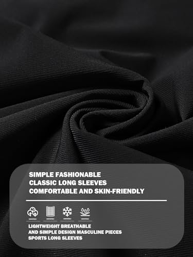 Men's Athletic Sport Casual Button Down Shirt, Blue Cotton Blend,Long Sleeve, Breathable Comfort Fit for Daily Wear4