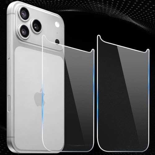 Film protection arrière iPhone 17 Pro Max verre trempé anti-empreintes digitales