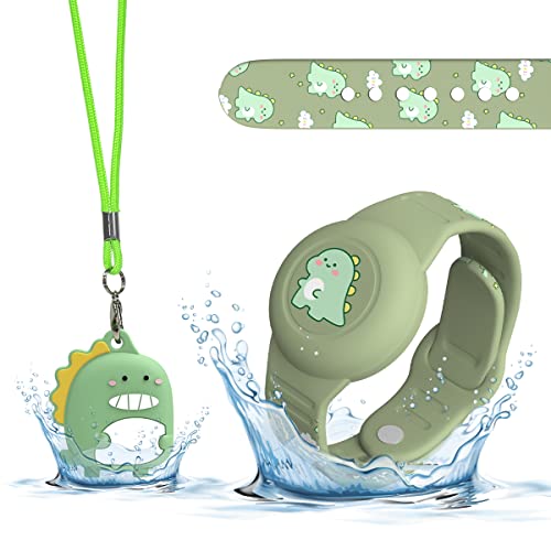 1pc Bracelet étanche et 1pc Pendentif Coque de Protection pour Apple Airtag, Enfants Apple Airtag IP53 Protection Anti - Perte GPS Tracking Corps Entier...