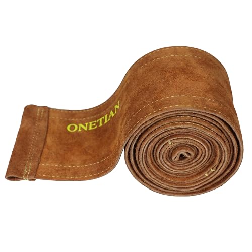 Onetian Housse de câble en cuir résistant aux flammes Kevlar cousu TIG pour torche de soudage (3,5 m)