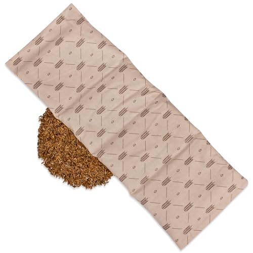 Wagner Wärmekissen aus 100% Baumwolle (Large 20x53 cm) - Mikrowellenkissen mit Weizenkörnern für Schulter, Nacken & Rücken – Natürliche...