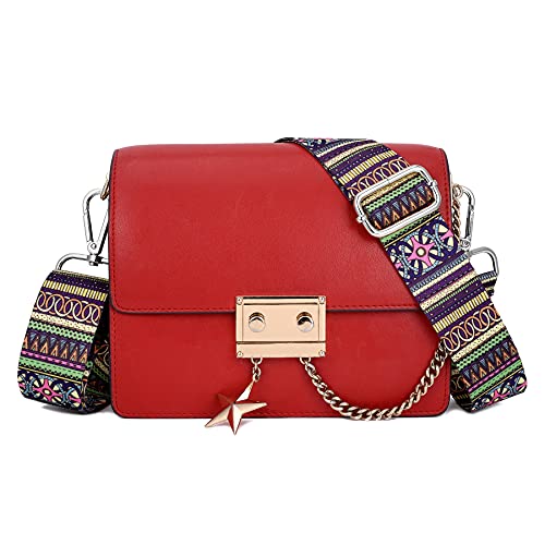 Image of Silvery Buckles Wide Shoulder Strap Adjustable Replacement Belt Crossbody Canvas Bag Handbag