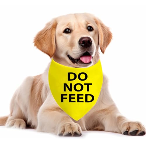 CENWA 1 Piece Do Not Feed Dog Pet Bandana Warning Dog Feed Allergies Medical Alert Dog Bandana (do not feed UK) - Image 3