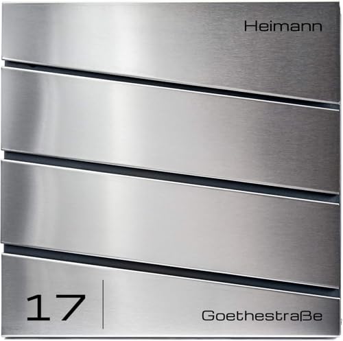 Preisvergleich Produktbild Verda Briefkasten mit Zeitungsfach Postkasten Designer Wandbriefkasten Zeitungsrolle 2X Schlüssel Wetterfest Wandmontage SN3644