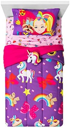 Sister Novelties JoJo Siwa Twin Size Bed in a Bag Set for Girls Bedroom, Gift Ideas, Ultra Soft Character Bedding Sets for Children