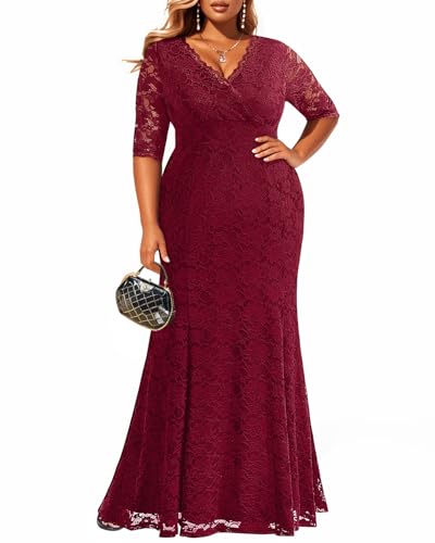 Image of Pinup Fashion Plus Size Formal Evening Dress Wedding Guest Bridal Gowns