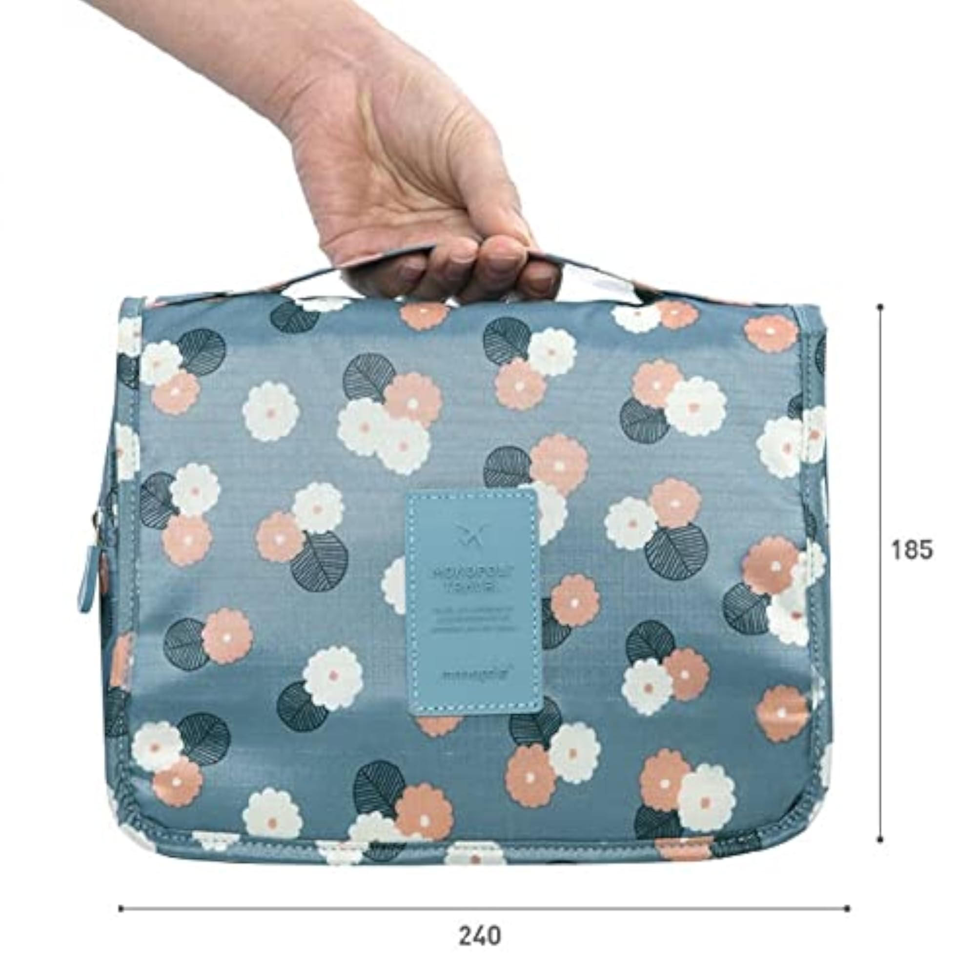 Water-Resistant Toiletry Bag with Hanging Hook