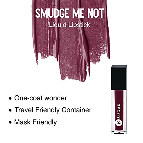 Image of SUGAR Cosmetics Smudge Me Not Liquid Lipsticks for Women | Transferproof & Waterproof | Lasts 12+ Hours | Matte Lipstick | 1.1ml - 17 Fiery Berry