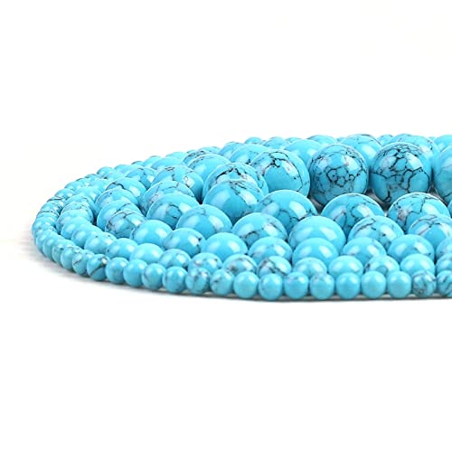 Perline Howlite Naturale Turchese 6mm – 189 Pezzi Per Gioielli Fai Da Te, Pietre Curative Per Bracciali E Orecchini