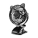 WPCASE Ventilador De Pinza Ventilador Clip Ventilador Bebe Mini Ventilador USB Silencioso Battery Fan Clip Clip On Electric Fan USB Fan Clip Ventilador De Mesa PequeñO Ventilador Portatil USB Black