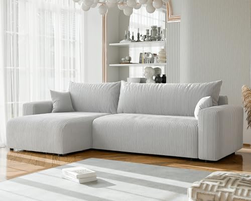 GREKPOL Sofa mit Schlaffunktion 278x145 Sofa 3 Sitzer XL - Ecksofa mit Schlaffunktion und Bettkasten - Schlafsofa mit Bettkasten - Wohnzimmer Couch – Bild 8