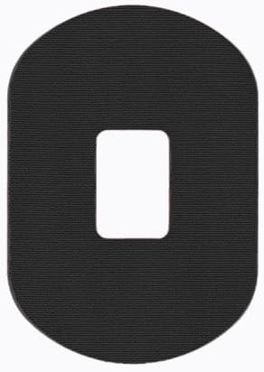 Medical Adhesive Patch Black - 1.5" x 1" Hole, 30 Pack