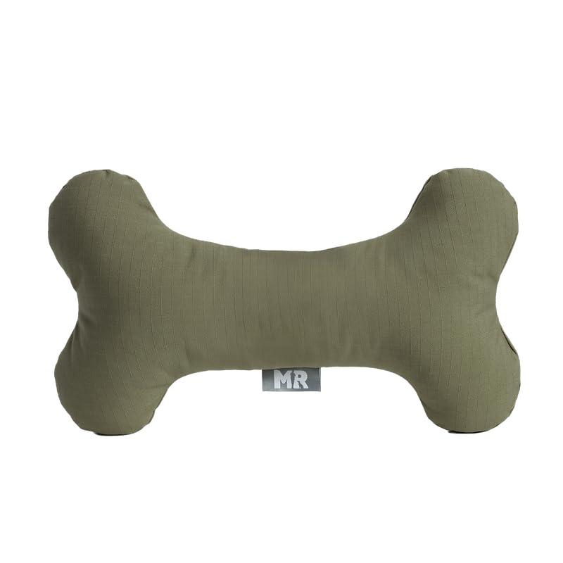 Martin Rütter Hundespielzeug Stoffknochen Khaki Größe M/L – Kuschel- & Liegekissen ohne Quietscher – Dog Toys Kuscheltier & Stofftier für Hunde & Welpen – Formstabil & waschbar