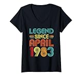 Photo Gallery donna 42nd birthday idea legend since april 1983 42 years old bday maglietta con collo a v Photo Gallery donna 42nd birthday idea legend since april 1983 42 years old bday maglietta con collo a v