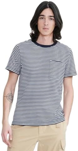 [エーグル] 公式 UVC ボーダーポケットTシャツ メンズ ZTHAU09