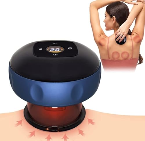 3-in-1 Electric Cupping Massager with 12 Levels of Suction & Heat, Safe & Easy to Use for Pain Relief & Deep Tissue Massage at Home