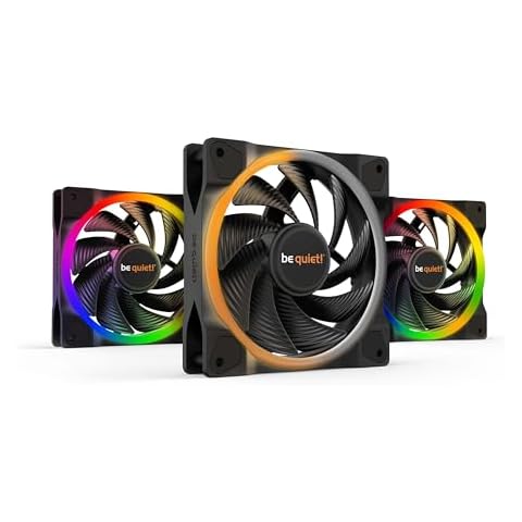 be quiet! Light Wings 120mm PWM High Speed Low Noise Premium ARGB Cooling Fan | 4-Pin | Ideal for Radiators and Heat Syncs | 3-Pack | Black | BL077 Cover