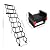 8 Steps Wall-Mounted Attic Ladder, 440lbs Retractable Folding Attic Staircase, Wall Mounted Folding Loft Ladder w/Pull Down System for Factory Buildings Garages & Rooftops (Black)