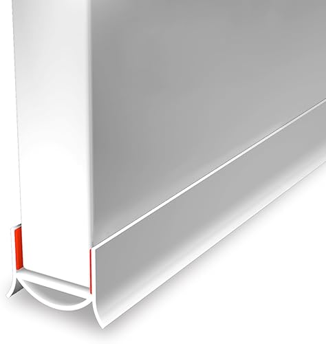 Tapón de puerta para puerta, sello de puerta cortable de 36 pulgadas, fuerte barrido adhesivo para puertas exteriores e interiores. (1, blanco)