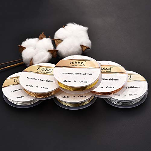 LANBEIDE 6 Packs 22-Gauge Jewelry Beading Wire, Tarnish Resistant Copper Wire for Beading Jewelry Crafts Making - Thumbnail 4