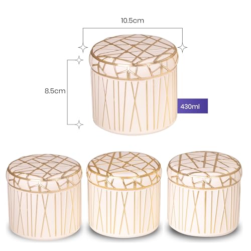 Image of SELVEL Airtight Storage Containers | BPA-Free, Food-Grade, Unbreakable Polypropylene | Multipurpose for Kitchen & Pantry | Space-Saving & Durable - Set of 3 (450ML Each) (Classic White)