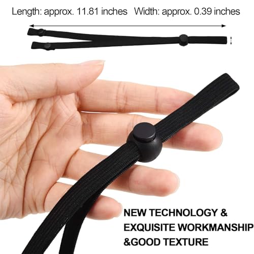 12 pieces adjustable ear straps anti slip ear loop extension hook straps mask holder extender for nurse dust workers food workers to relieve black